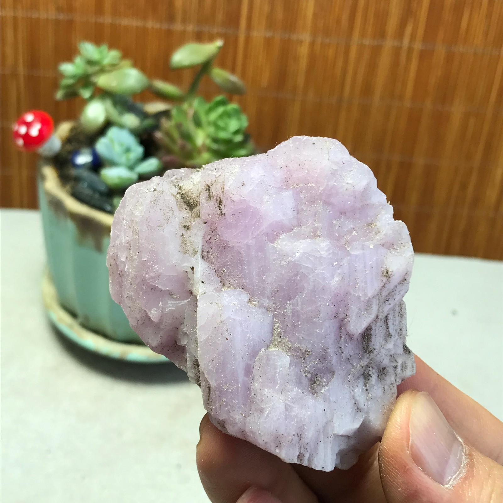 67-48-30mm NATURAL ROUGH KUNZITE PINK SPODUMENE CRYSTALS 115g A5347