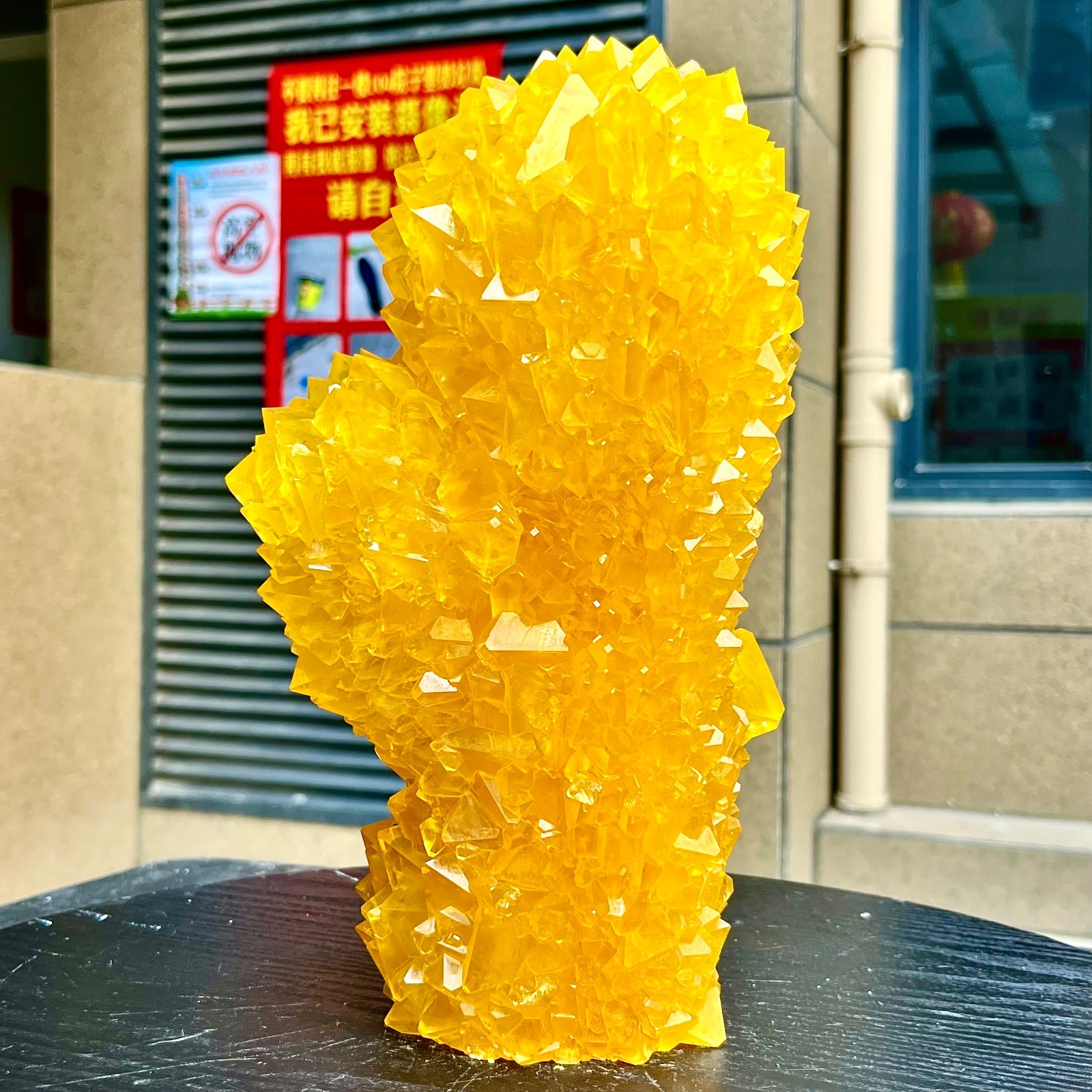8.03LB Yellow Ghost Phantom Crystal Cluster Flower Raw Crystal Heal Quartz Decor