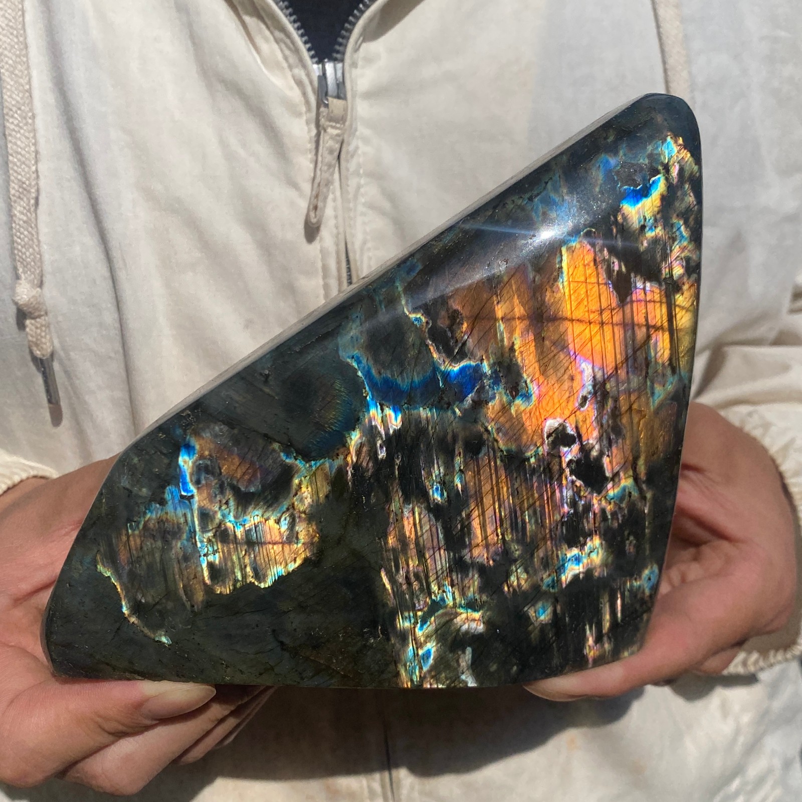 3lb Rare Natural Gorgeous Labradorite Quartz Crystal Stone Specimen Healing
