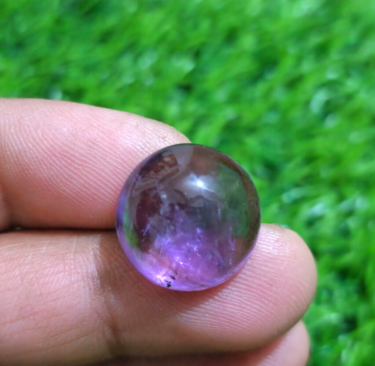 21.50 Ct Gorgeous Rare Purple Amethyst Round Cabochon Loose Gemstone For Jewelry