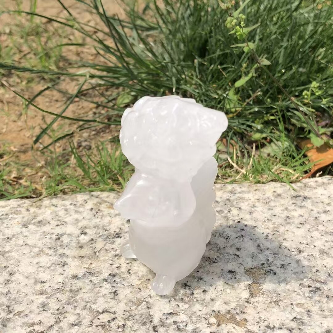 2″ Mix Natural quartz crystal skull point carvings squirrel Reiki healing Gift