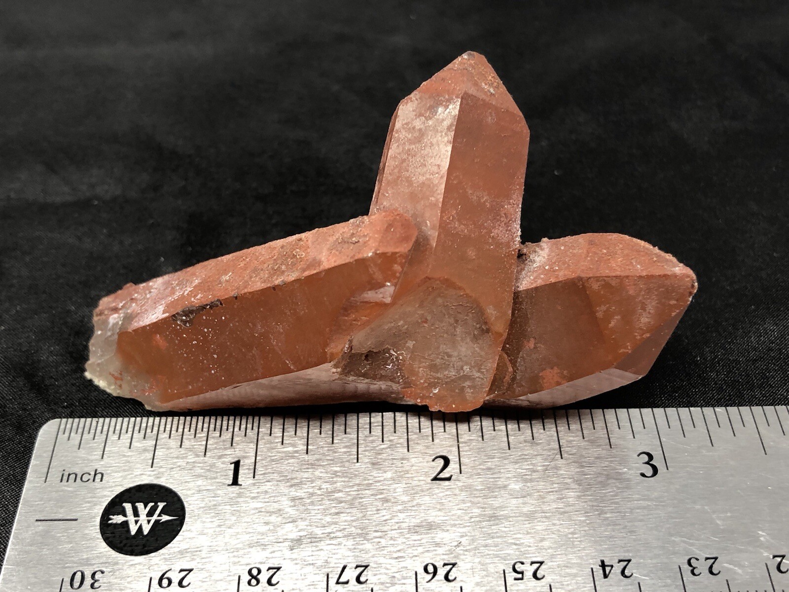 Red Quartz Crystal Tabular Cluster Point Morocco 2.4oz N34