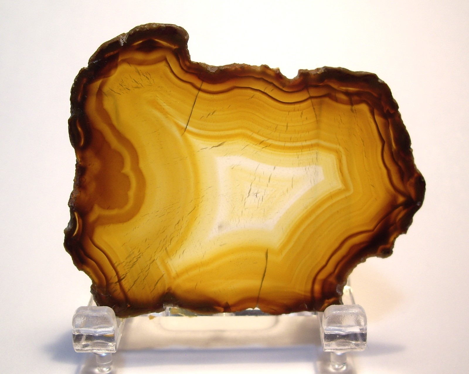 Rare Polished “Iris Agate” Slice with Backlight Color Bands from Indonesia 13.3g