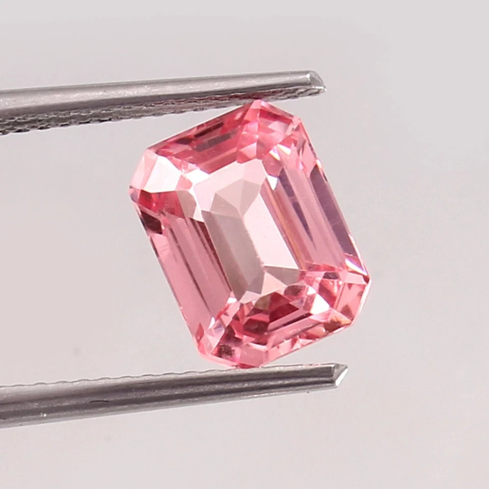 13.50Ct Precious Ceylon Padparadscha Rare Sapphire Pink Radiant Gem 12.8x12x7mm