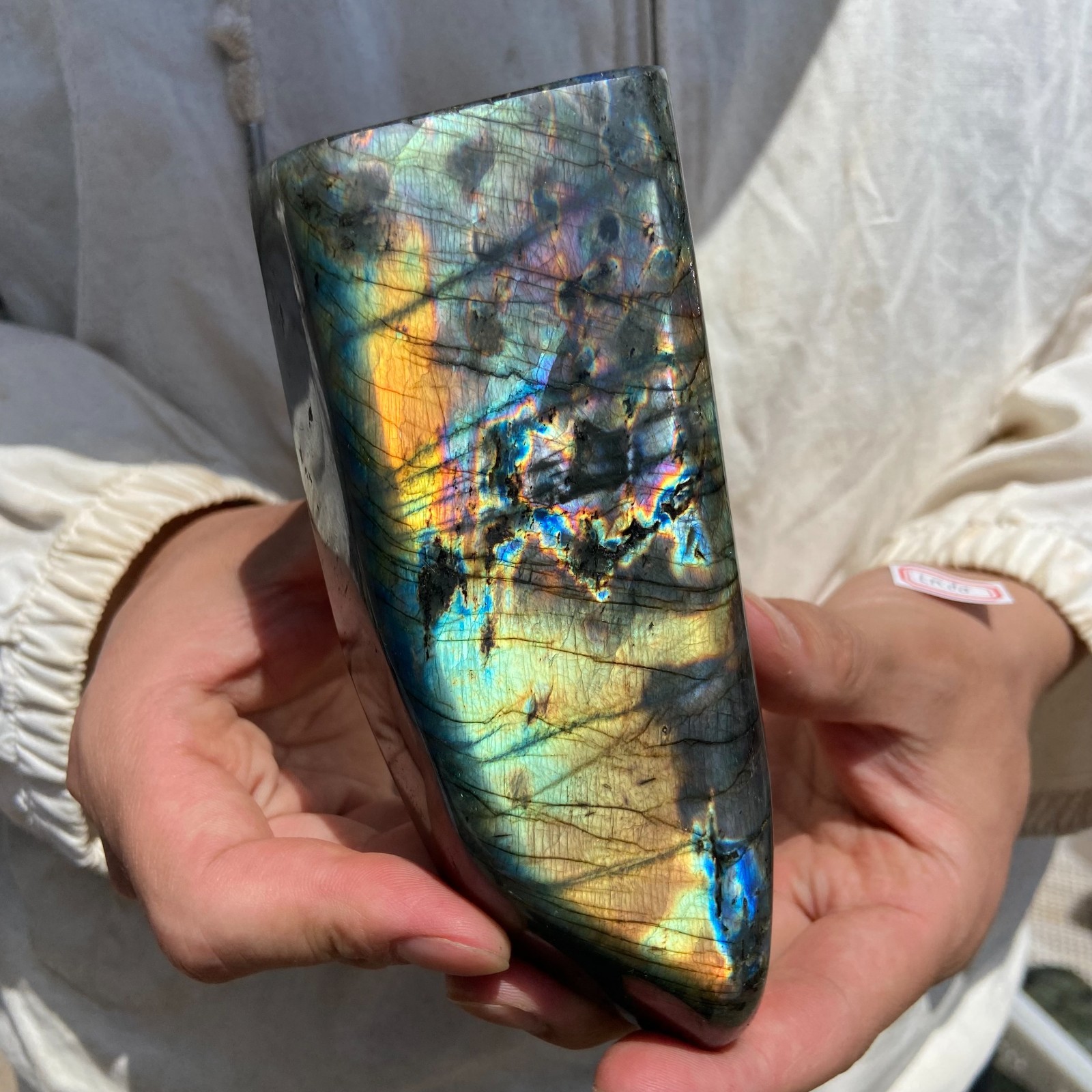 610G Natural Labradorite Gorgeous Feldspar Crystal freeform Specimen Healing