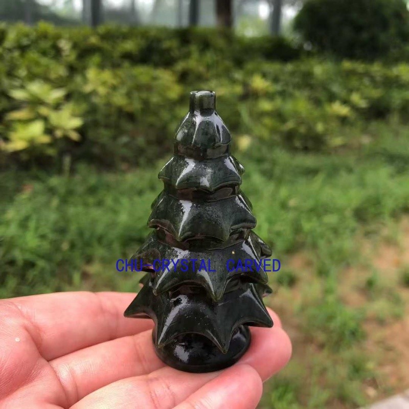 ‌Natural Crystal Christmas Tree Handmade Quartz Carving Holiday Gift for Family‌