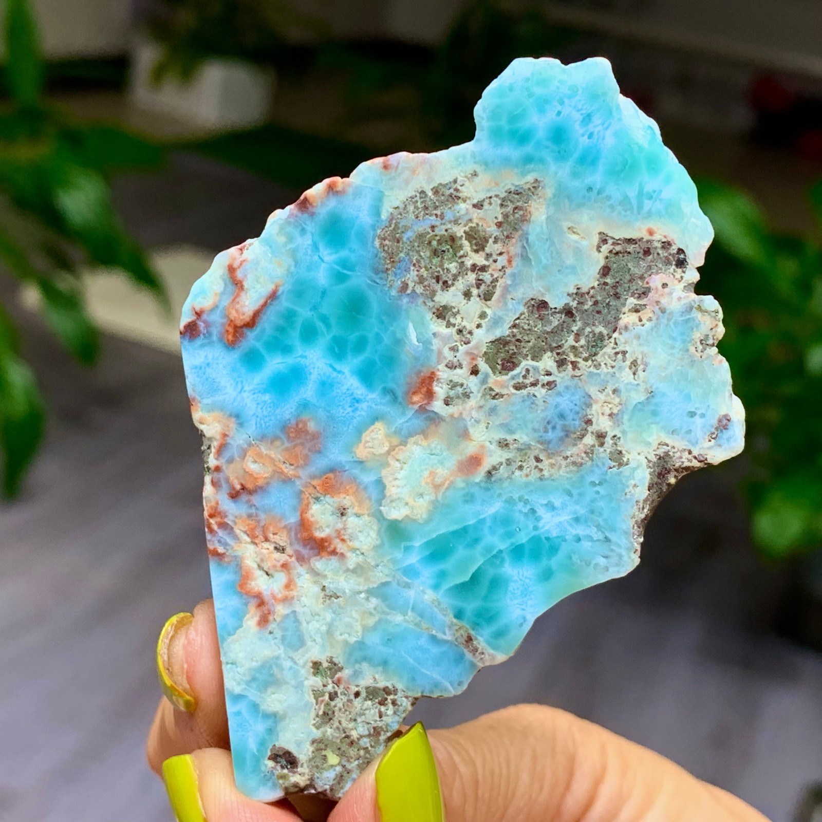 62G Natural larimar/hemimorphite Gorgeous rough raw Crystal Mineral Specimen