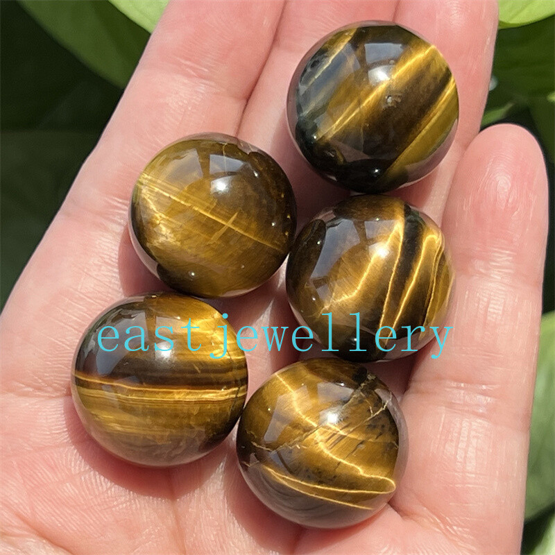 1pc Natural Tiger’s eye jasper Quartz Ball Crystal Sphere Reiki Healing 20mm+