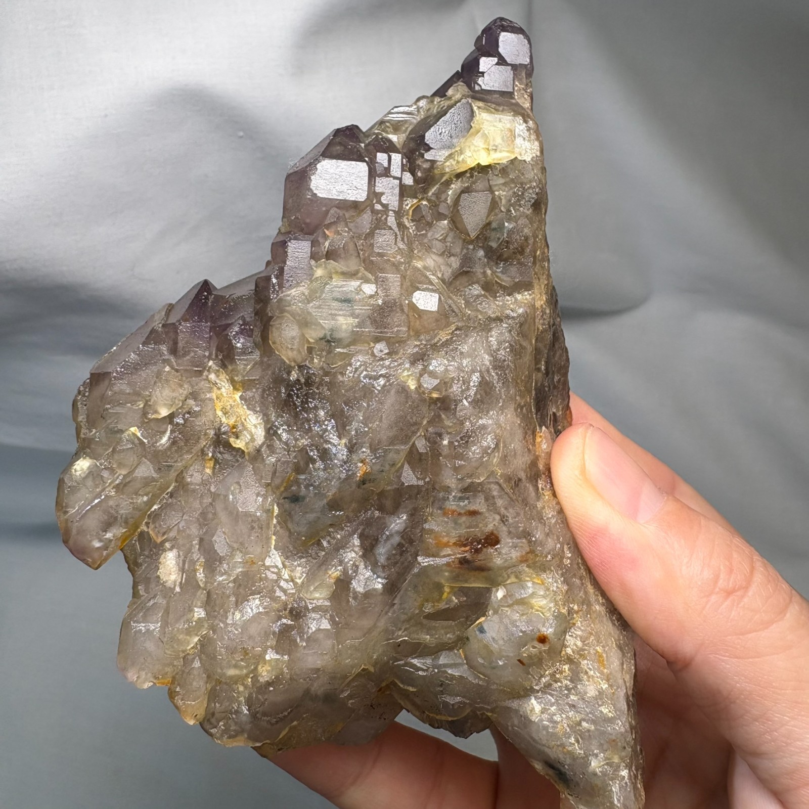 Large Double-Sided Cathedral Amethyst Cluster Crystal Specimen Heal Meditation