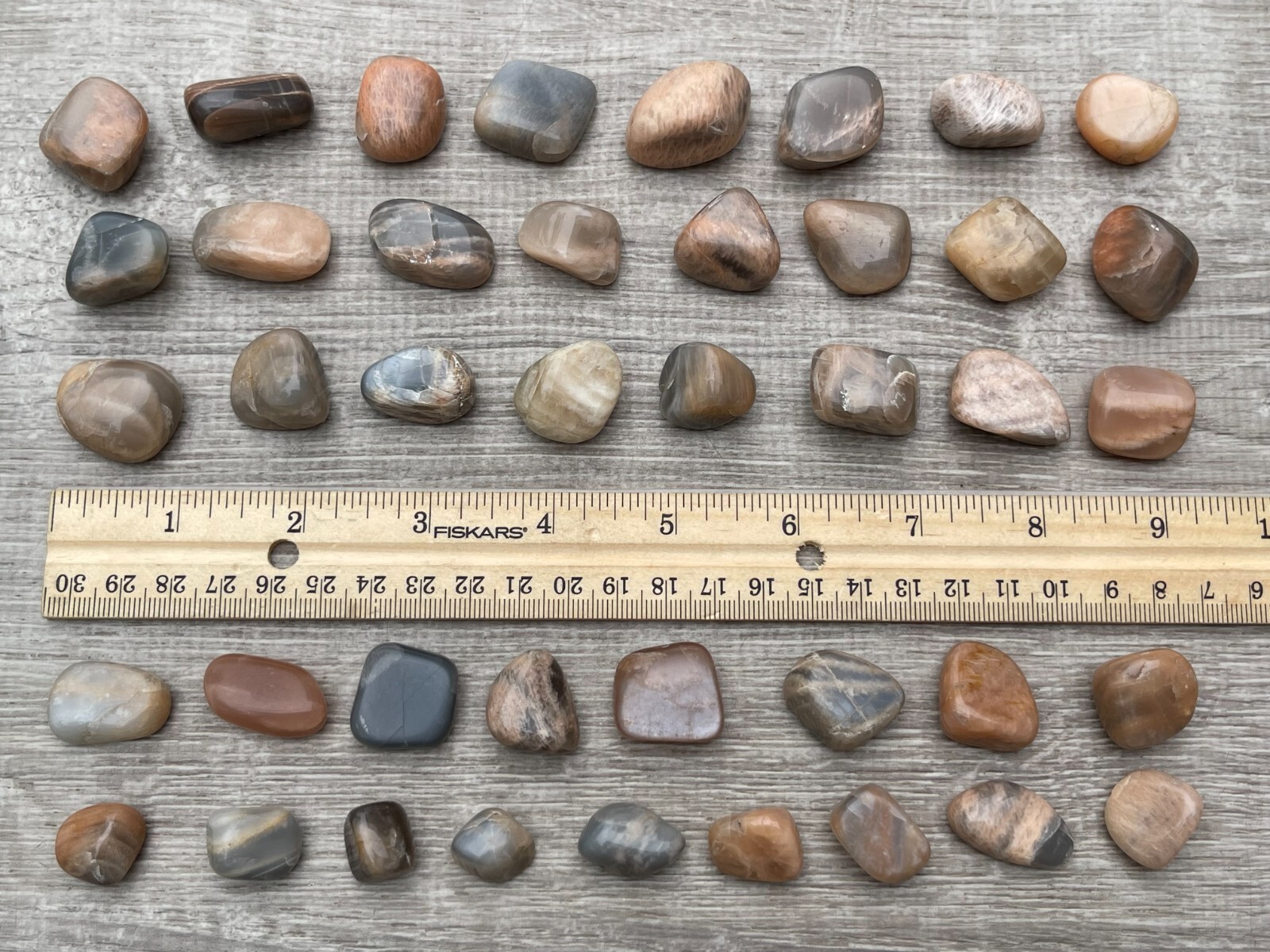 Grade A++ Moonstone Multi Tumbled Stone,0.5-1.25″ Tumbled Multicolored Moonstone