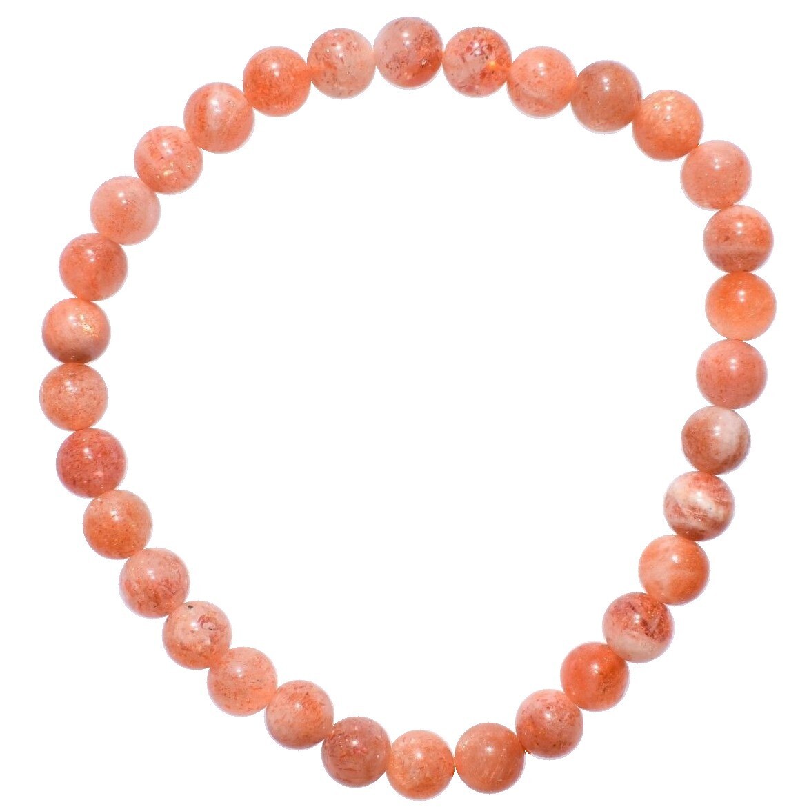 Premium CHARGED Natural Sunstone Crystal 5mm-7mm Bracelet + Selenite Charger