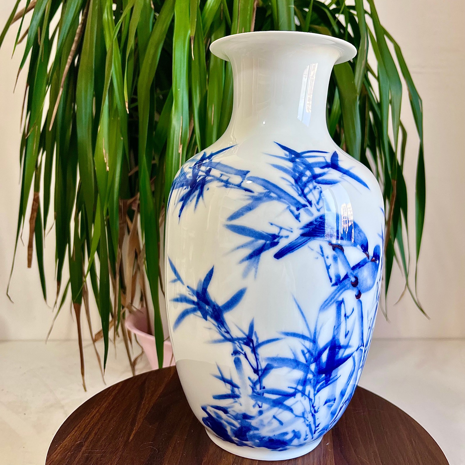1.76LB Classic landscape painting poetic ceramic vase from Jingdezhen, China