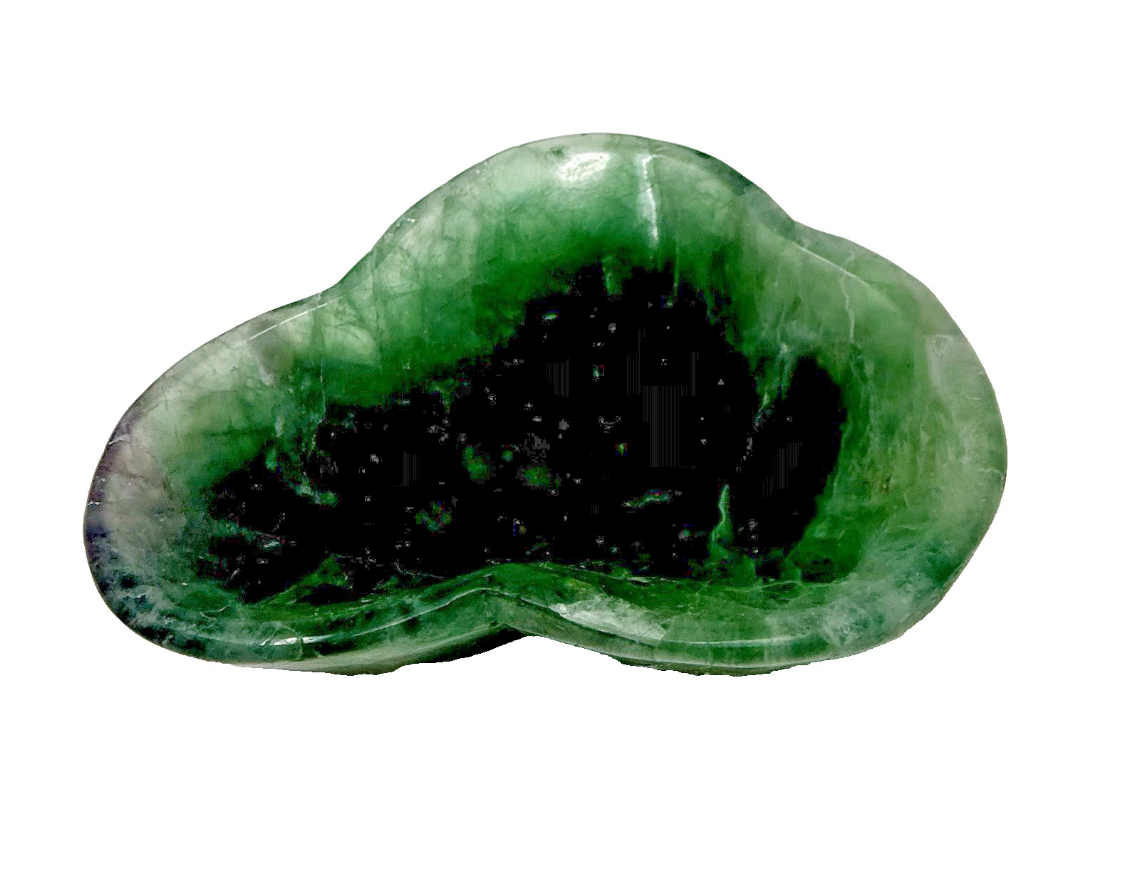 5 1/2” Green Fluorite Crystal Bowl 722g