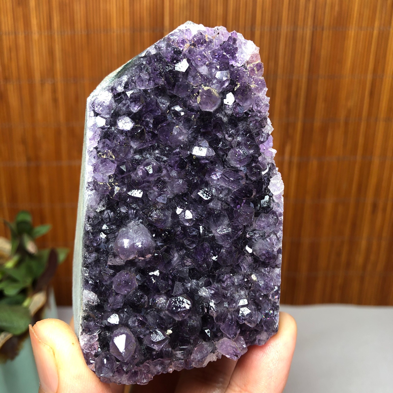 70mm NATURAL amethyst point purple Crystal Cluster Mineral Specimen 207g A9976