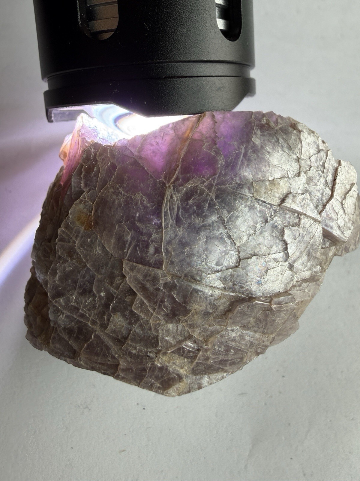 Raw Lepidolite Mica Specimen 236g Natural Purple Lavender Translucent Crystal