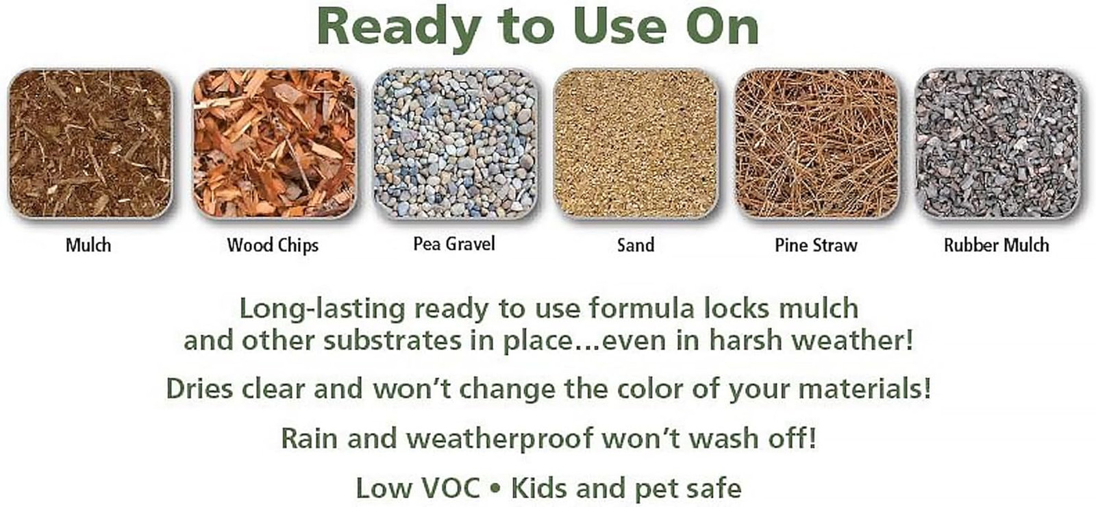 GreenThumb, Landscape and Mulch Bond, Mulch Glue for Landscaping, Rock, Pea Grav