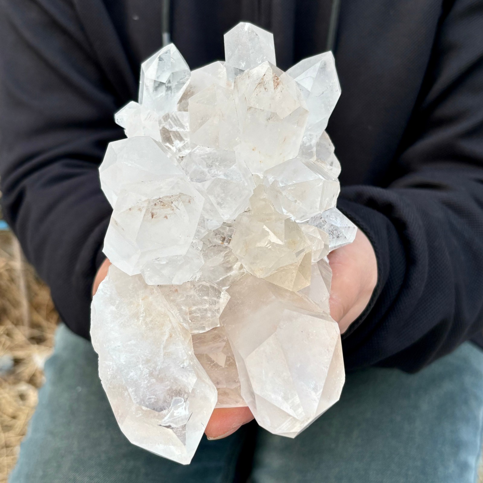 2.18LB Natural white Crystal Himalayan quartz chunk mineralsls Specimen
