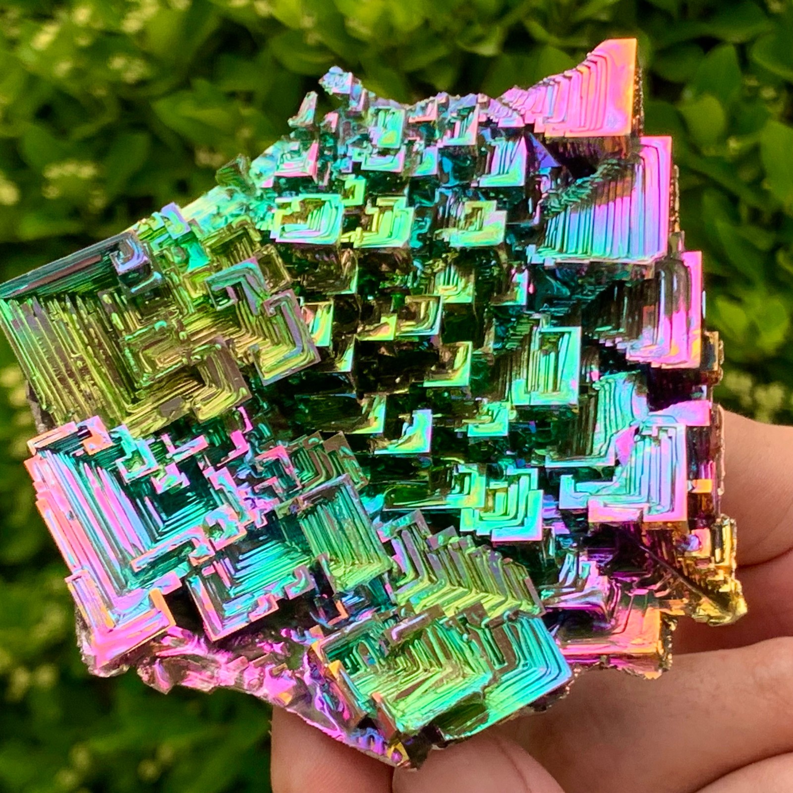 252G ram Bismuth rainbow crystal elementBi gemstone Mineral specimen healing