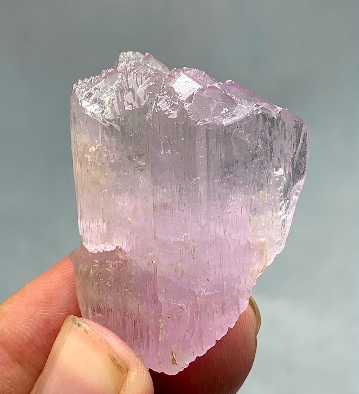 127 Carat Natural Etched Pink Kunzite Crystal From Afghanistan