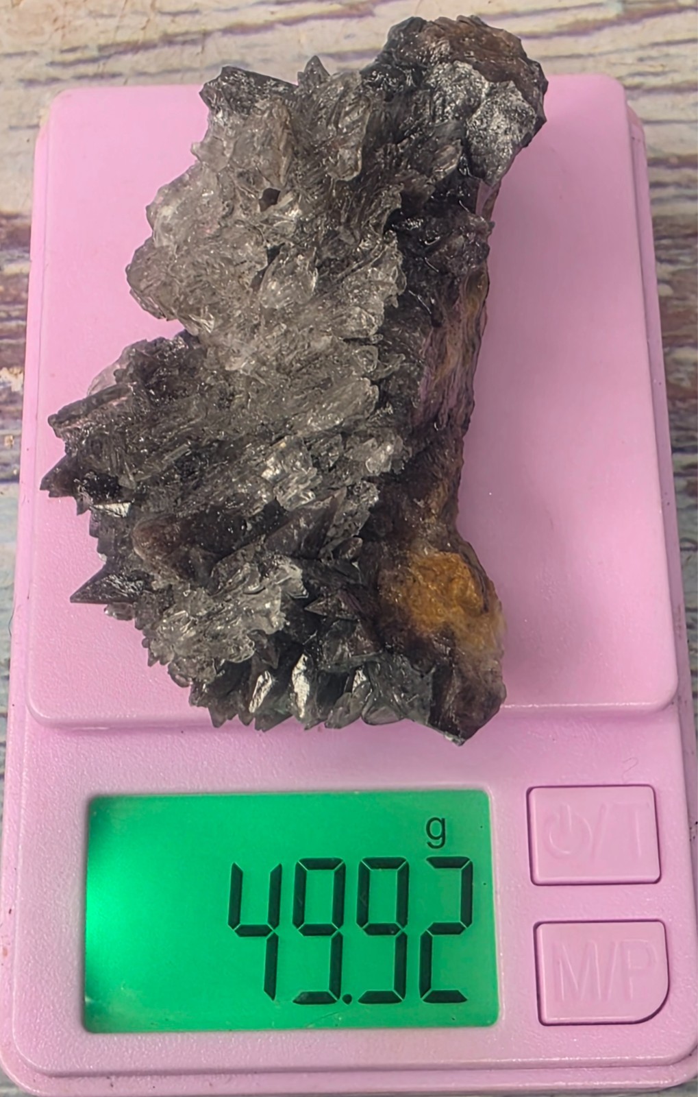 Etched Selenite on Dogtooth Calcite with Iron Mexico Crystal Specimen 49.92g