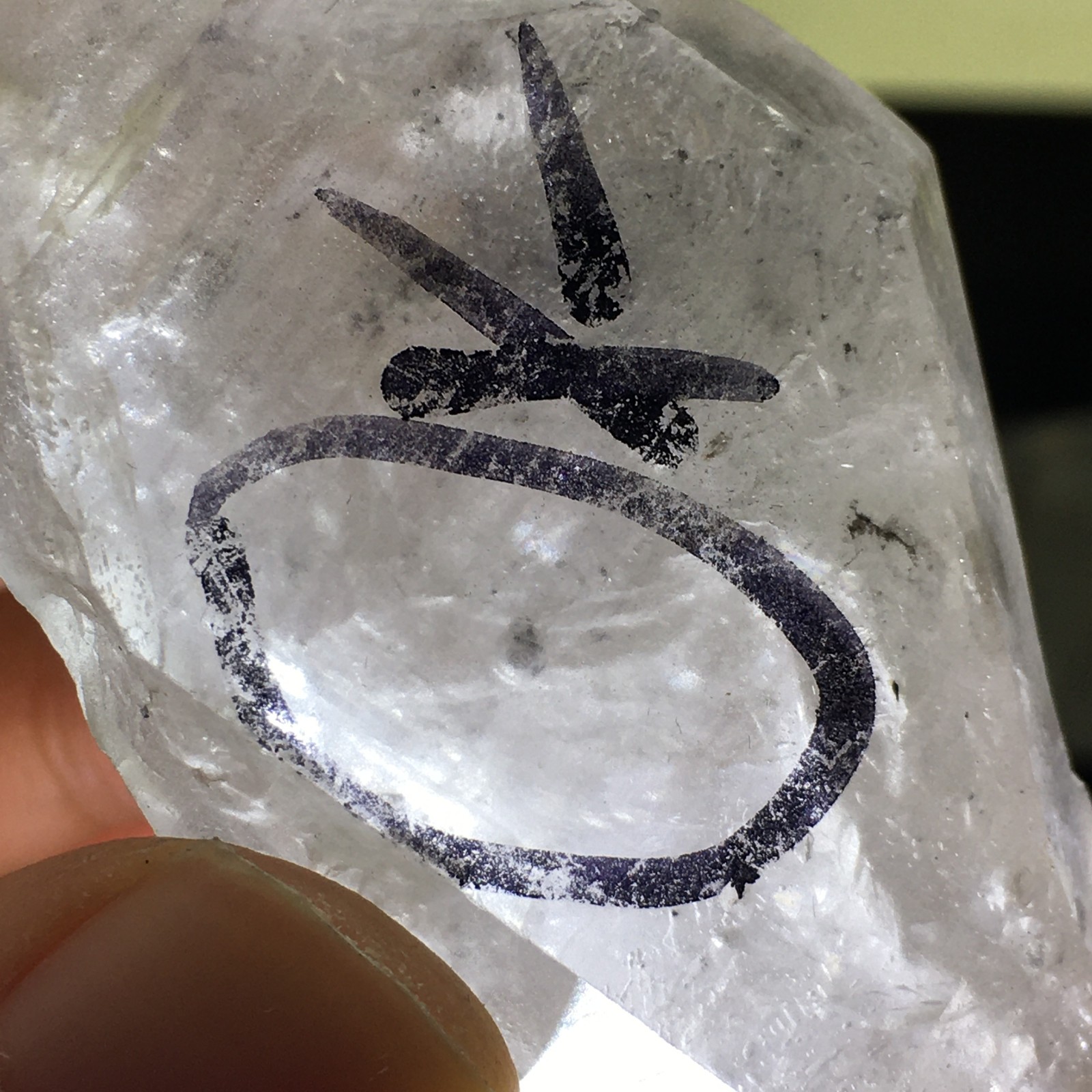 157g Rare Herkimer Diamond Quicksand Crystal enhydro+big moving Water Droplets
