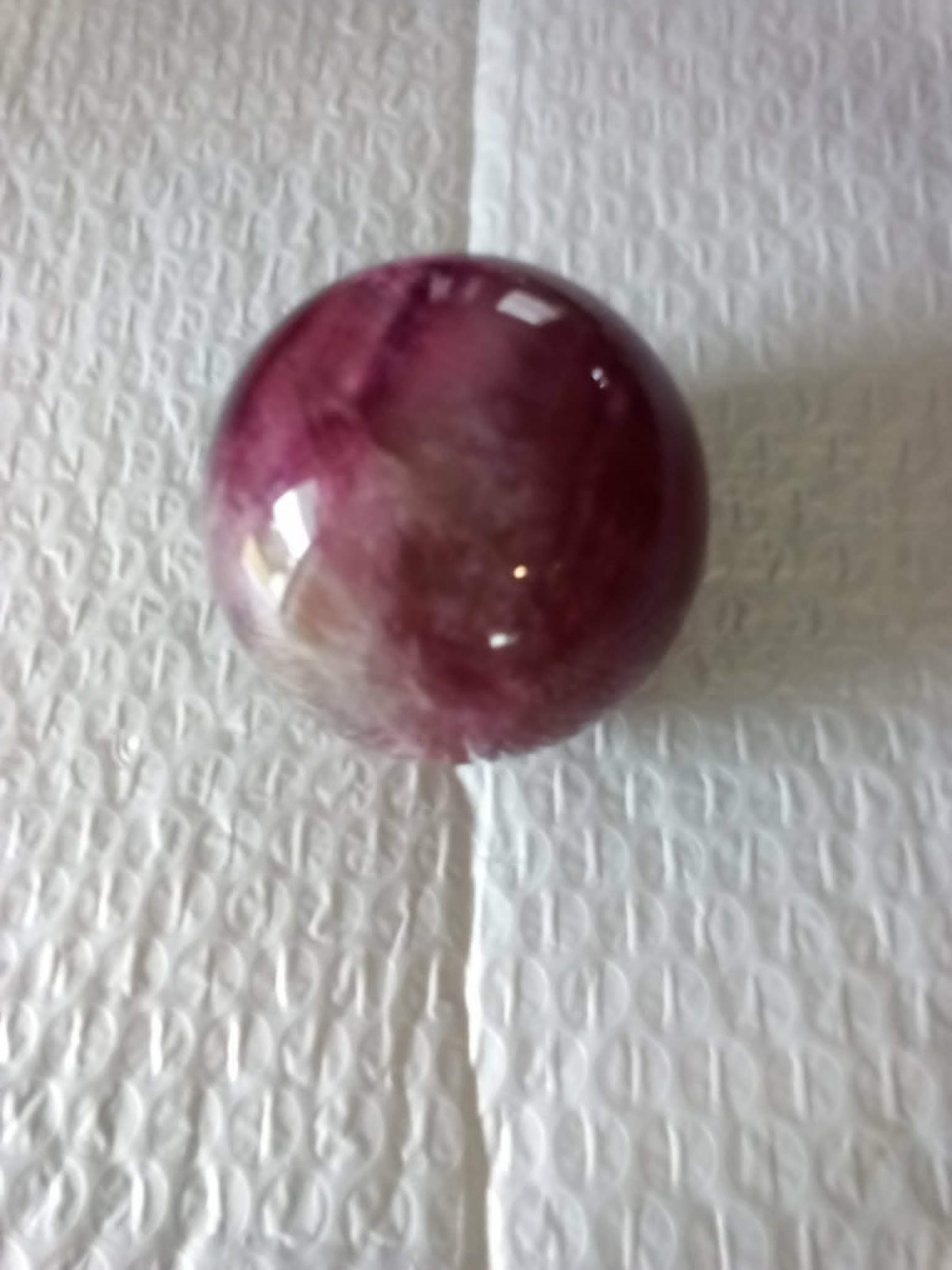 REDDISH PURPLE FLUORITE CRYSTAL SPHERE 57 pt 7 MM