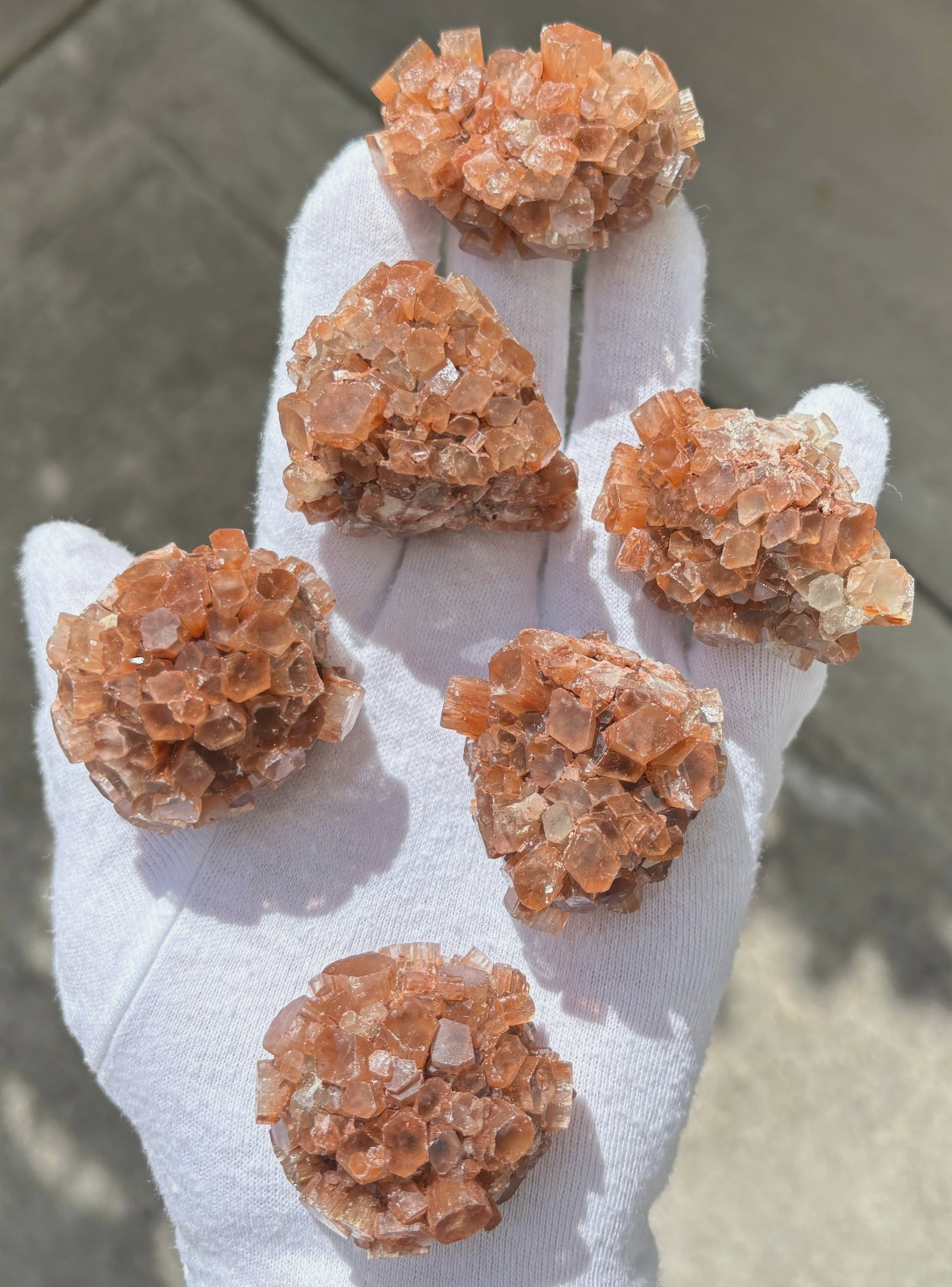 USA SALE 300g LOT 6 ARAGONITE NICE SIZE NUGGETS RED BROWN STALACITE STALACITES