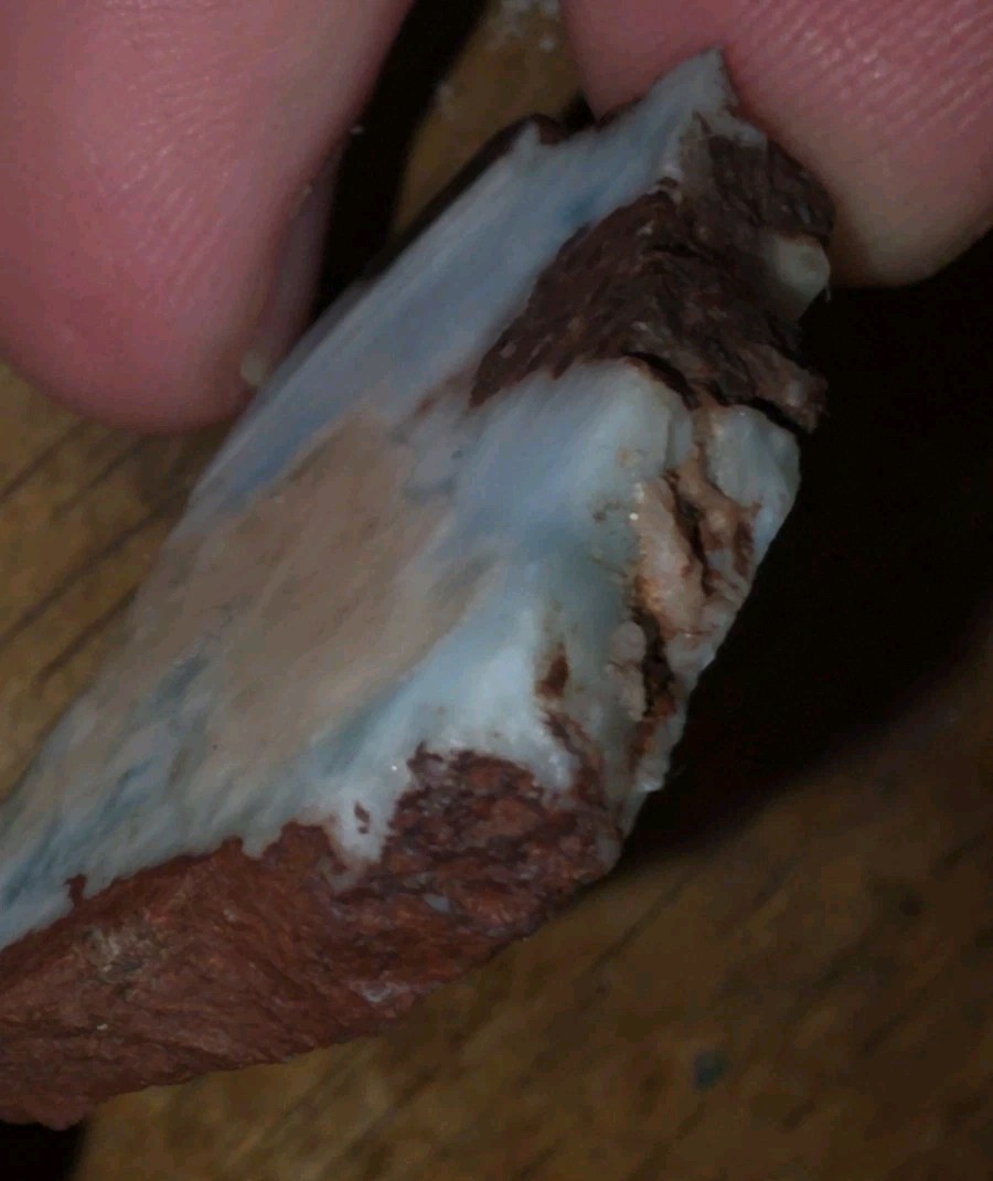 55.5ct Larimar Slice, Rough Gemstone, Dominican Republic, B Grade