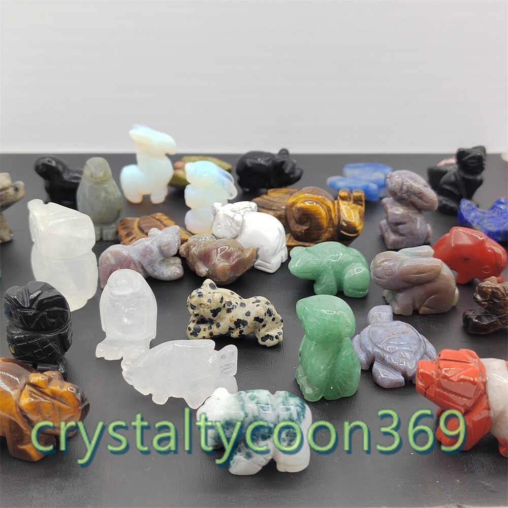 100pcs Mix Natural Quartz Crystal Mini Animal Carved Crystal Skull – wholesale