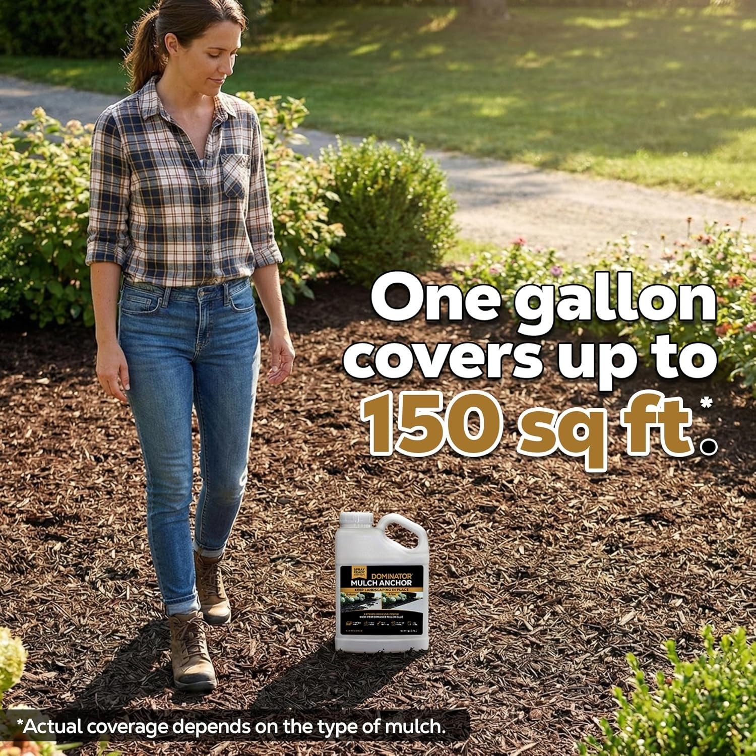 Mulch Anchor 1 Gallon Mulch Glue & Gravel Binder Rock Glue Landscaping Pea
