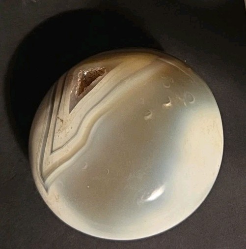 Orca Agate Chalcedony NEW Polished Tumbled Palm Stone Approx. 3×3 Inches Druzy