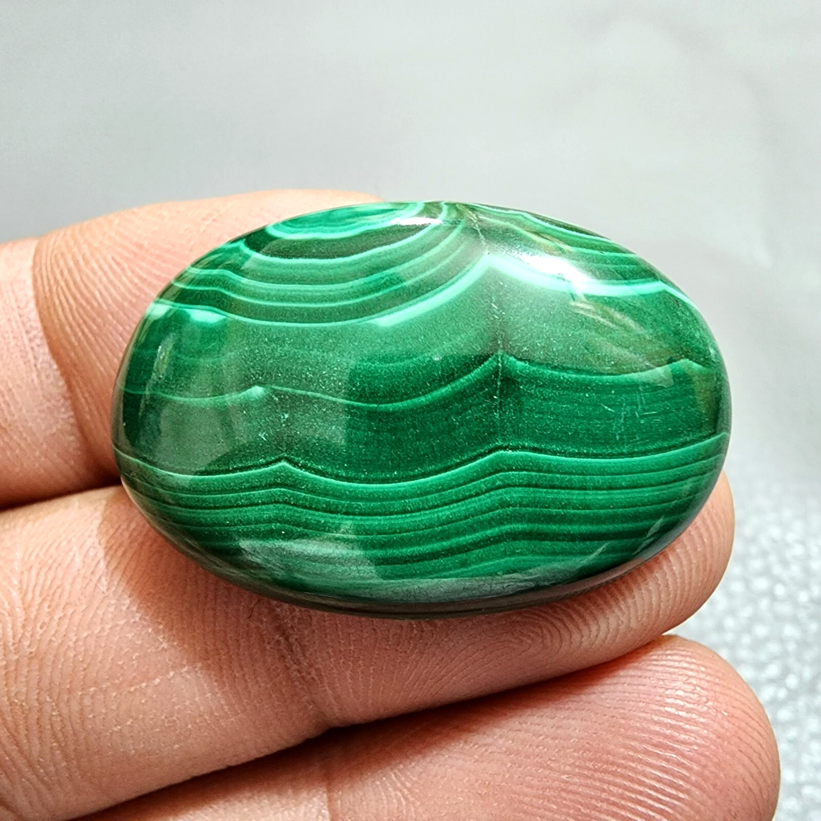 64 Crt Attractive Designer Green Malachite Oval Shape Cabochon Gemstone Jewelry