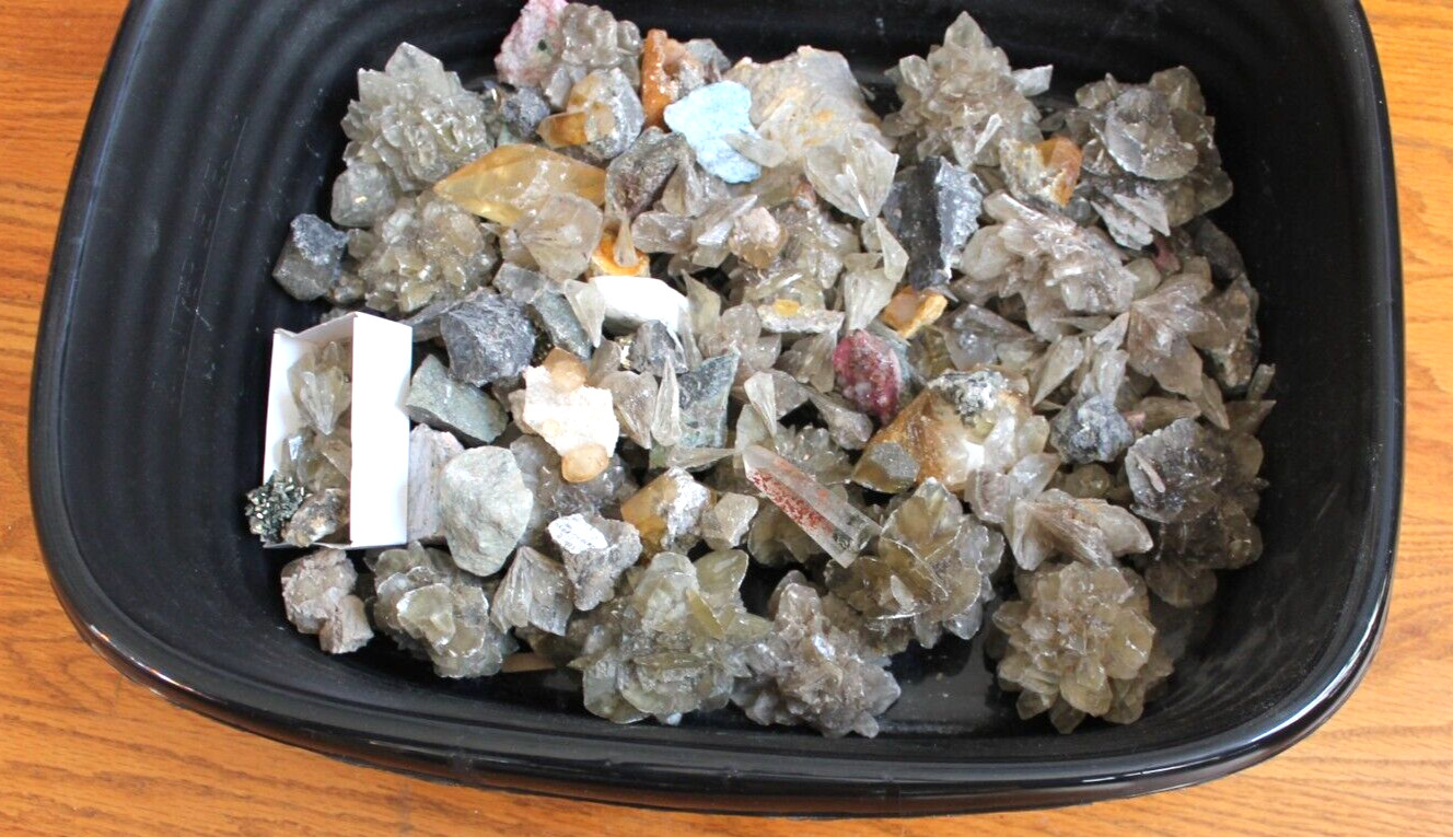 Fluorite/Calcite/Marcasite/Quartz/Baryte Gemstones Bulk Lot from France, Belgium