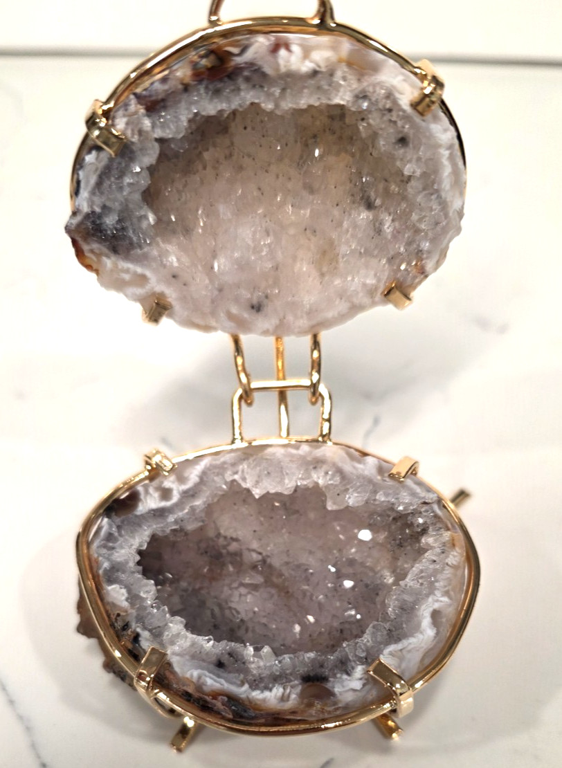 Natural Druzy Geode Crystal Jewelry Box #12