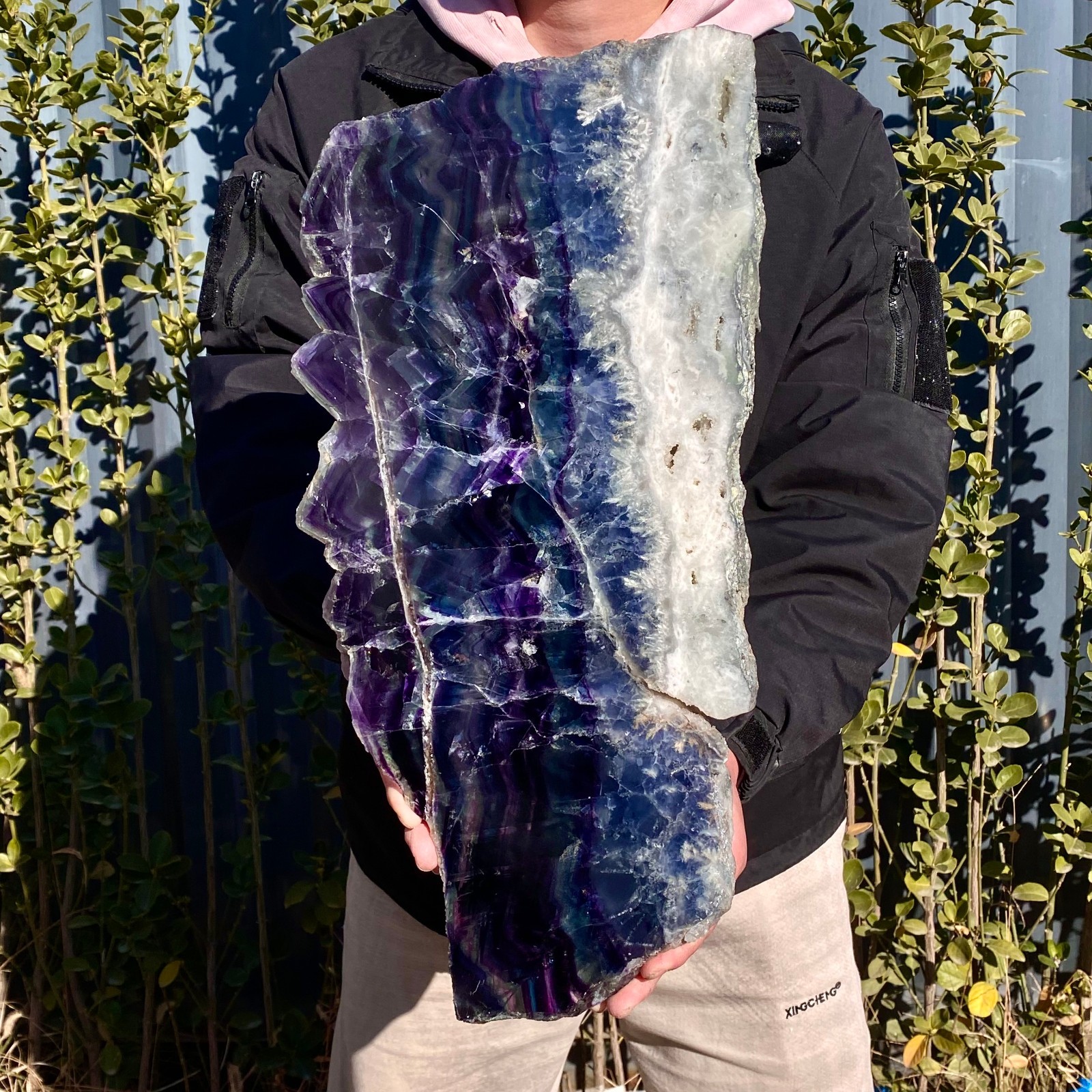 11.46LB Natural beautiful Rainbow Fluorite Crystal flake original stone specimen