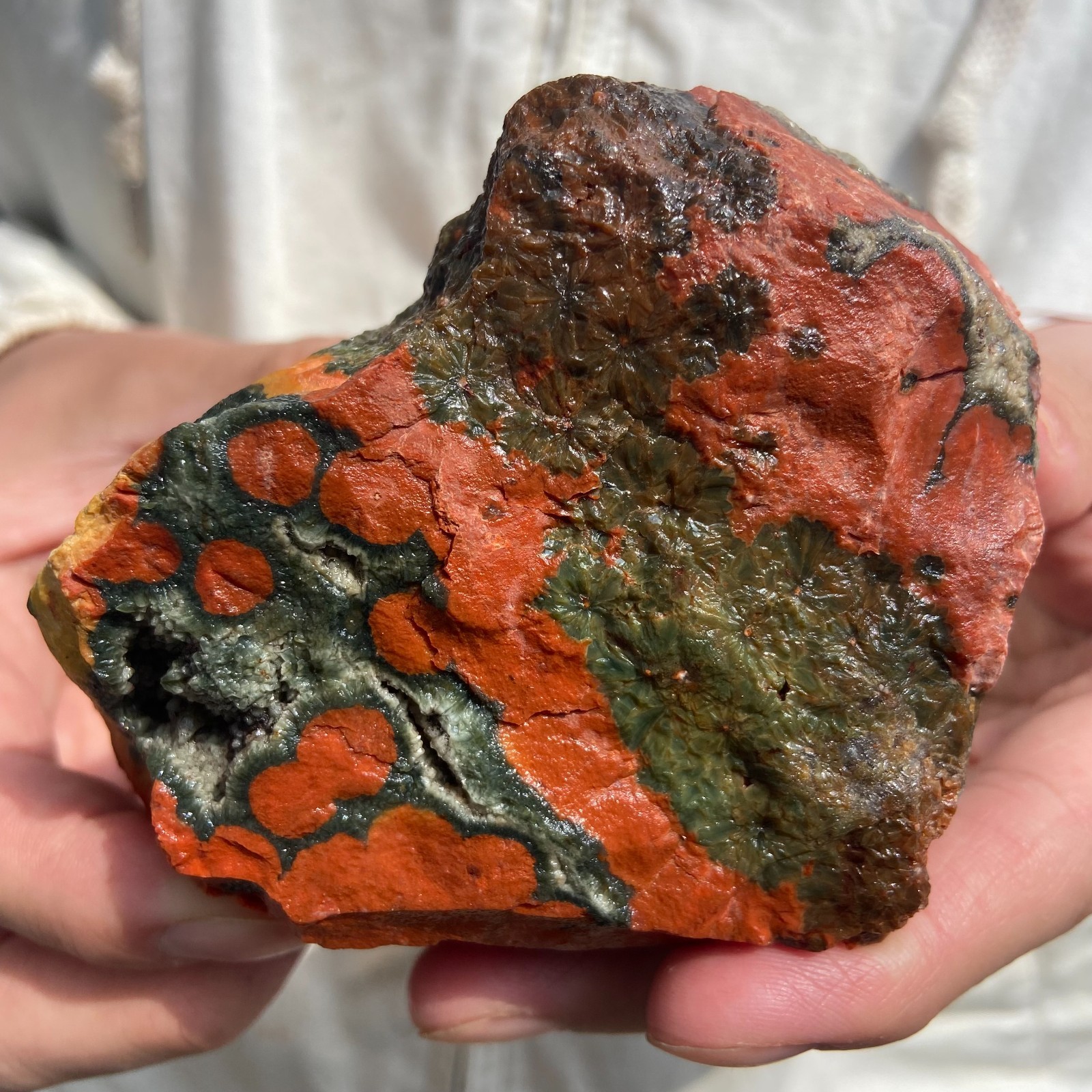 1.3LB Rare Natural Raw Ocean Jasper Rough Quartz Crystal Mineral SpecimeM