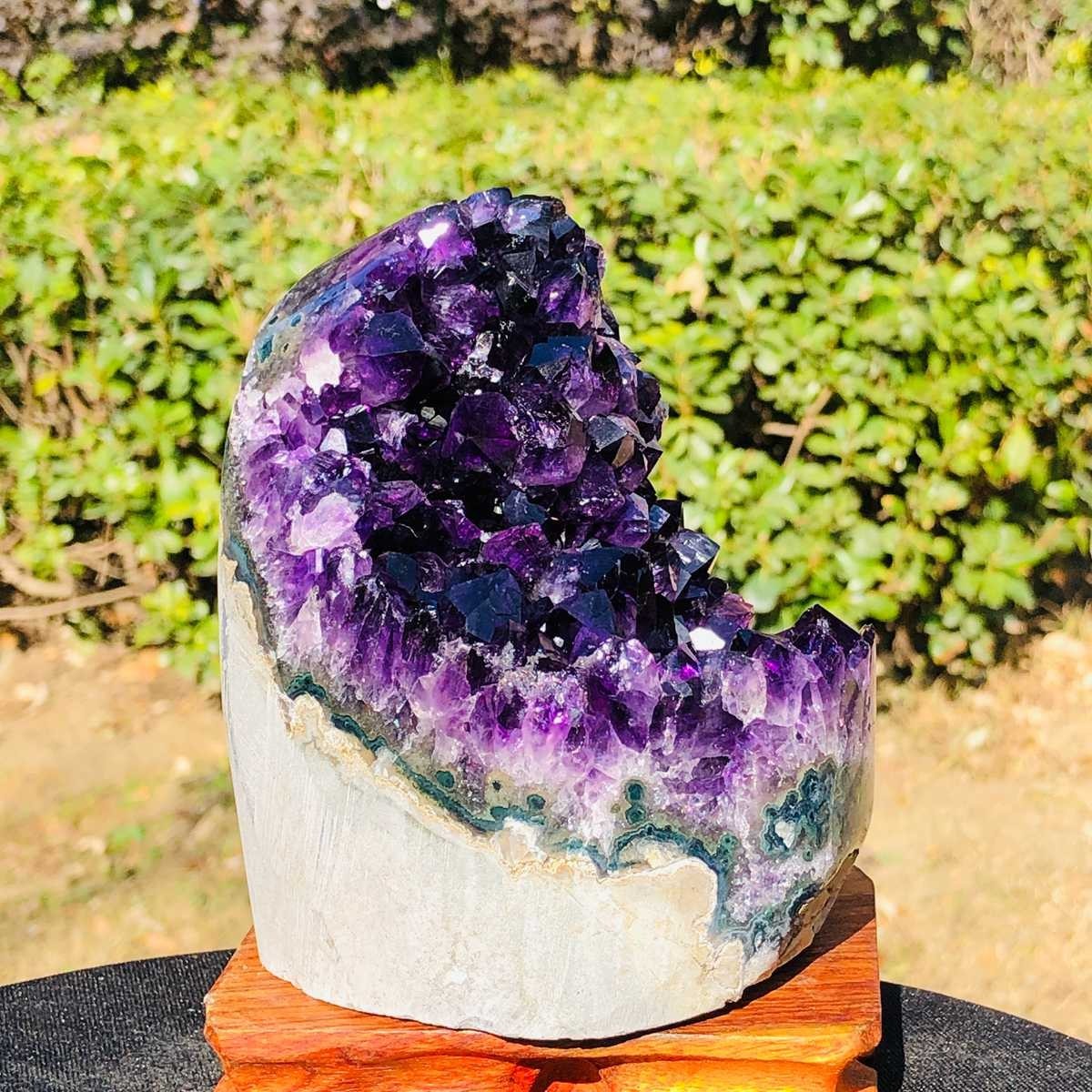3.3LB Natural Amethyst geode quartz cluster crystal specimen Healing 3140