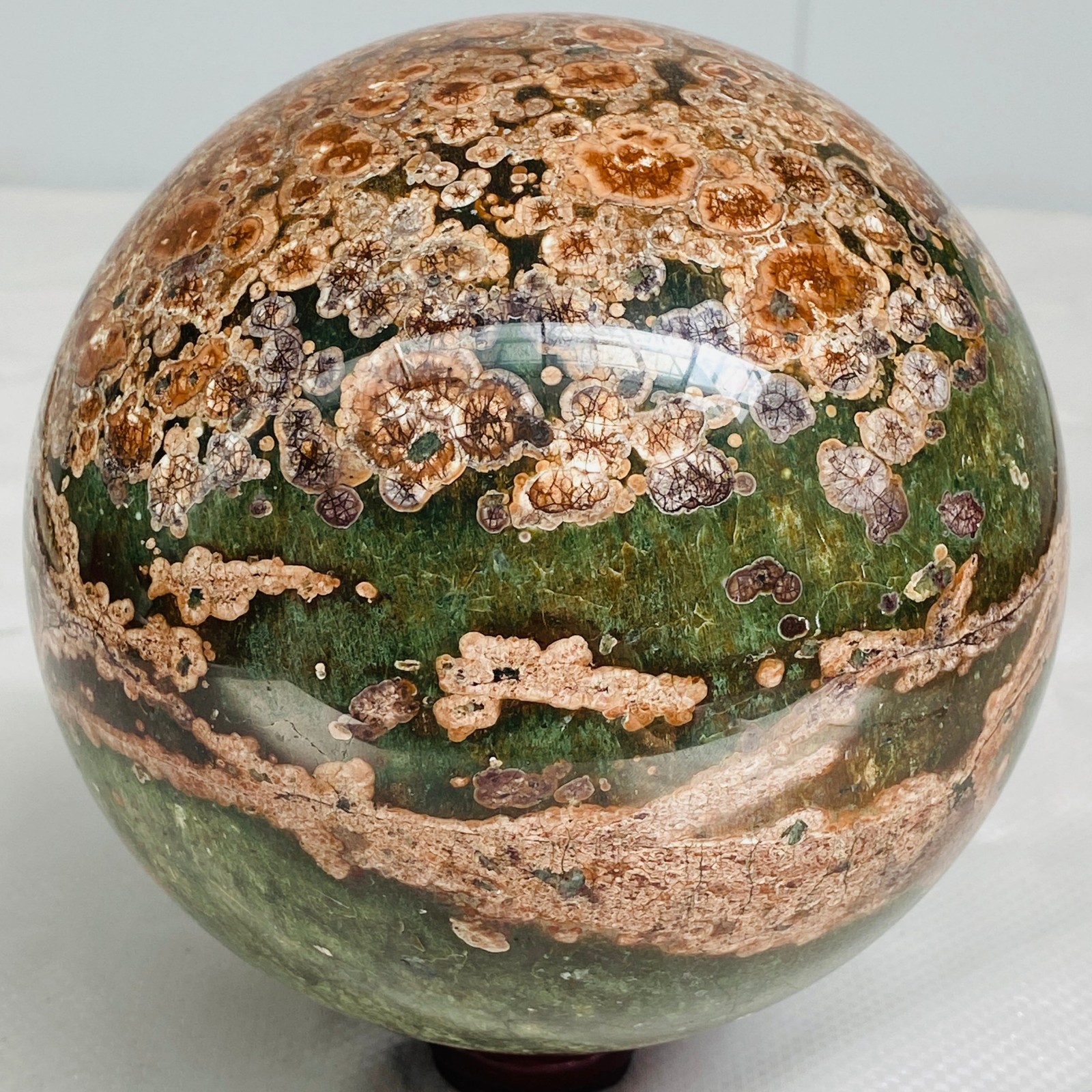 Natural Polished Pink cherry blossom agate BALL Madagascar 3740G ( 8.24LB )