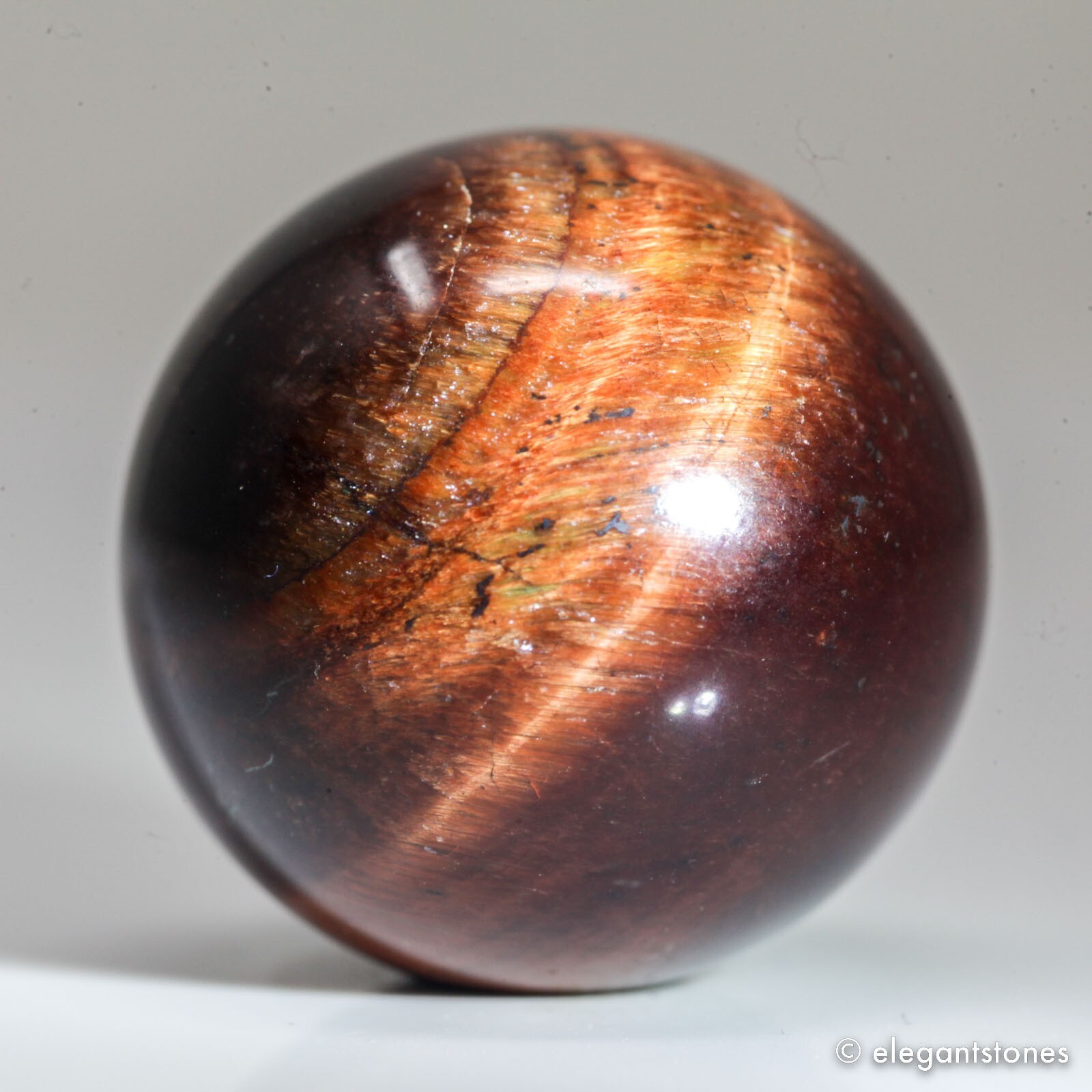 22g25mm Red Tiger Eye Sphere Crystal Ball Natural Quartz Healing Gemstone Chakra