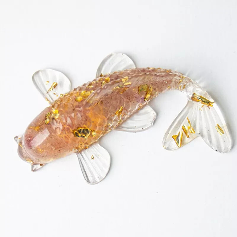 Natural Strawberry Quartz Crystal Gravel Drops Glue Koi Eoxy Resin Carp Decor