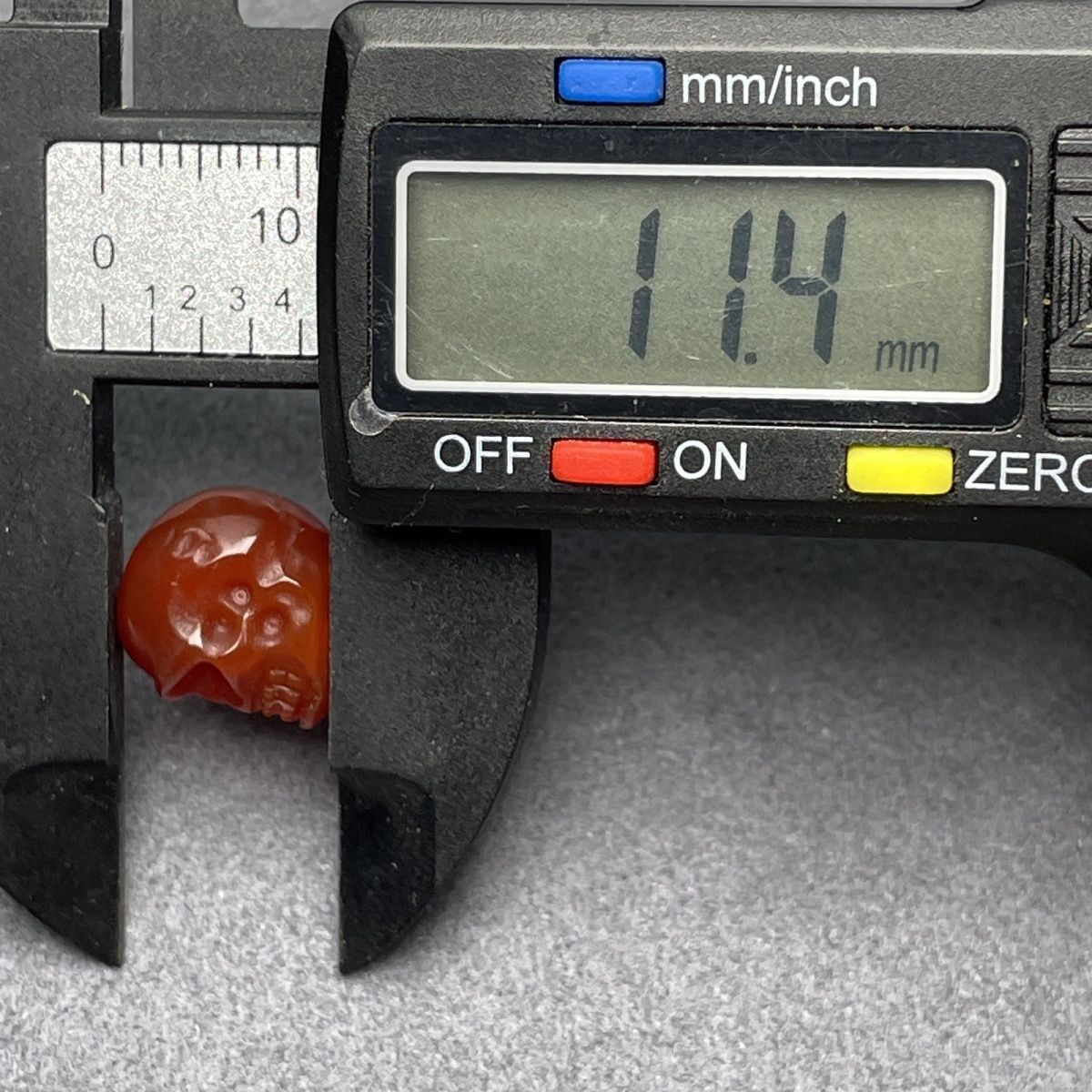 Red Agate Carved Skull Bead Spacer For Bodhi Star Moon Buddhist Jewelry Making