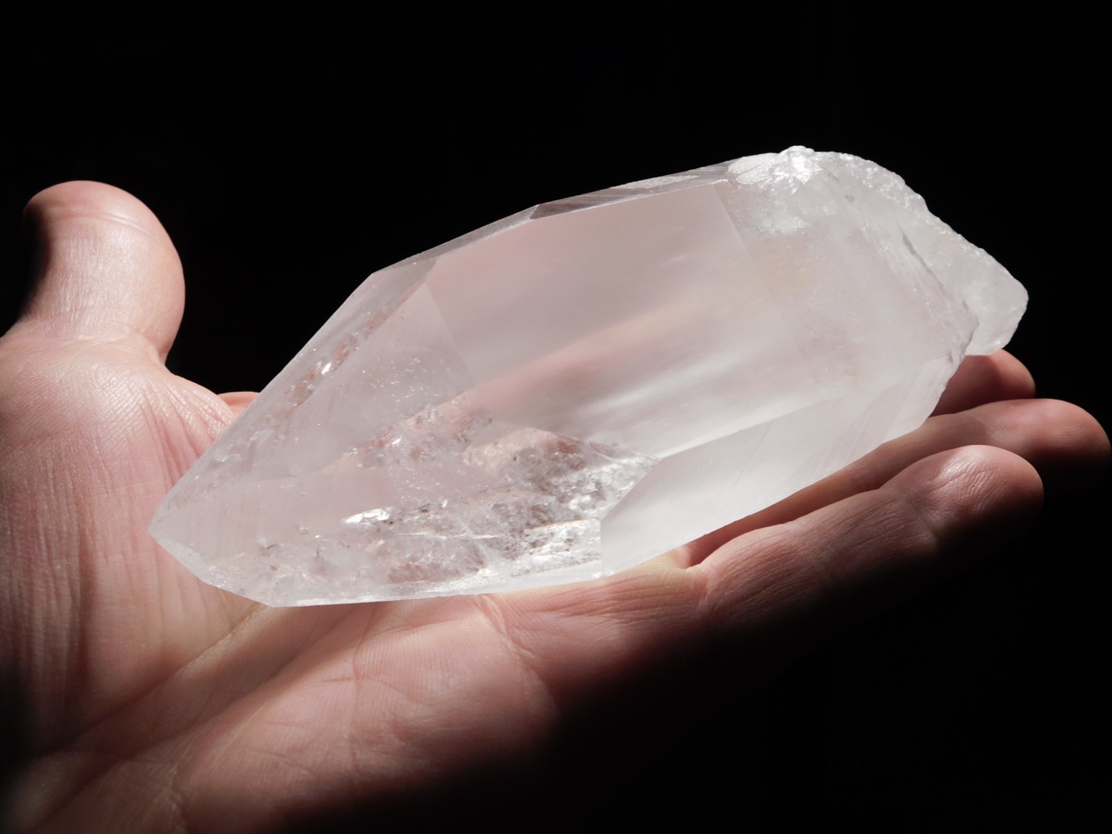 Big! Semi Translucent LEMURIAN Quartz Crystal From Brazil 443gr