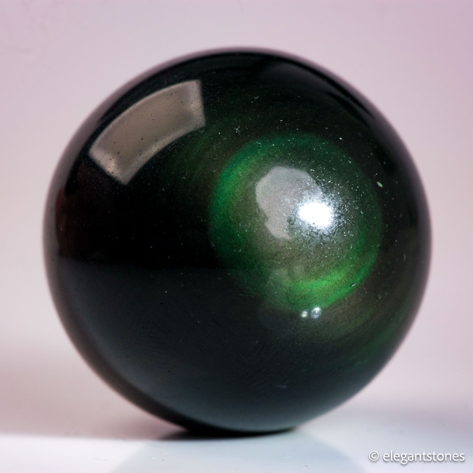 36g31mm Rainbow Obsidian Sphere Crystal Ball Natural Quartz Visible in Flash