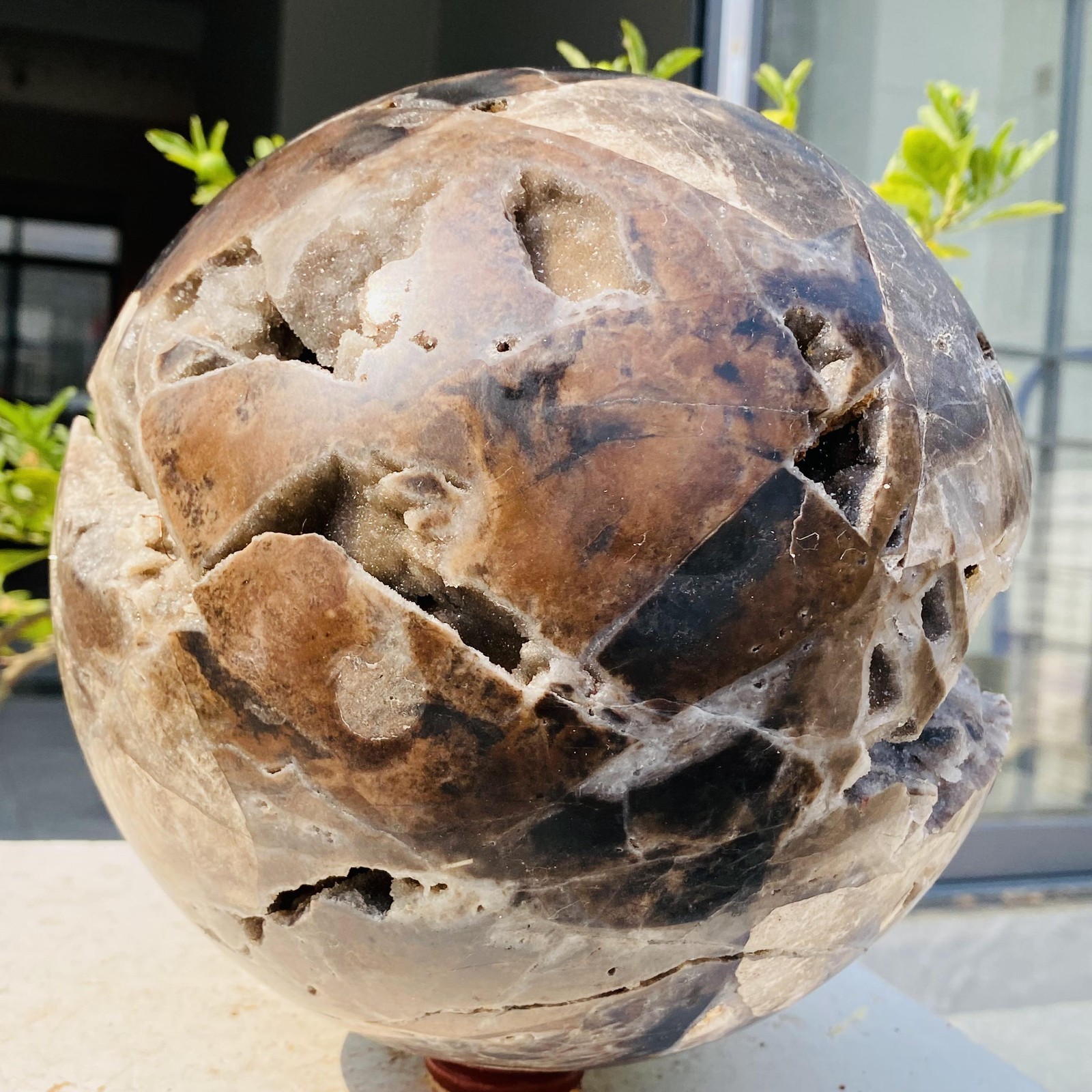 Natural Sphalerite ore Quartz Sphere Quartz Crystal Ball Reiki Healing 8680g
