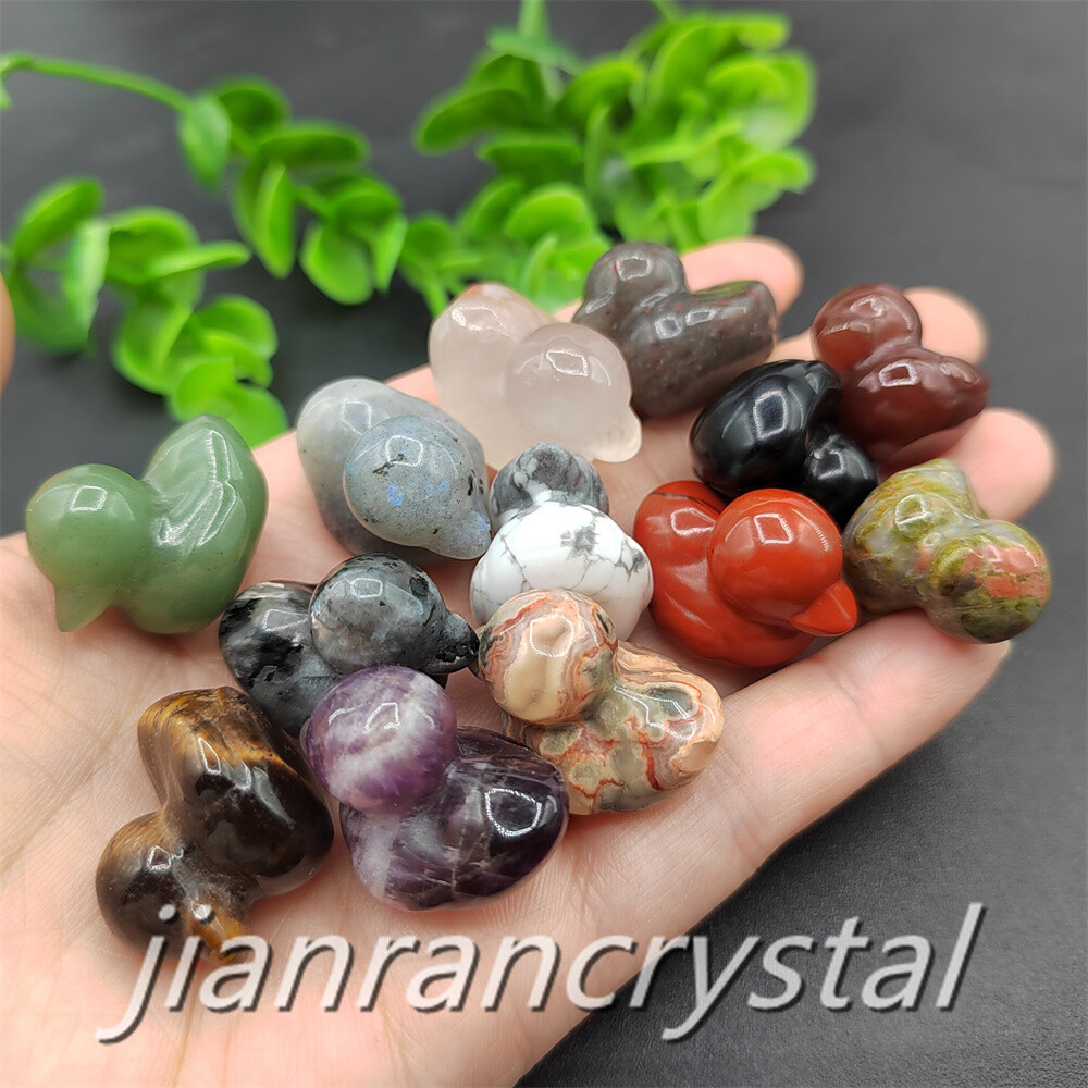 50pcs Mix Natural Quartz Crystal Duck Skull Carved Animal Skull Wholesale