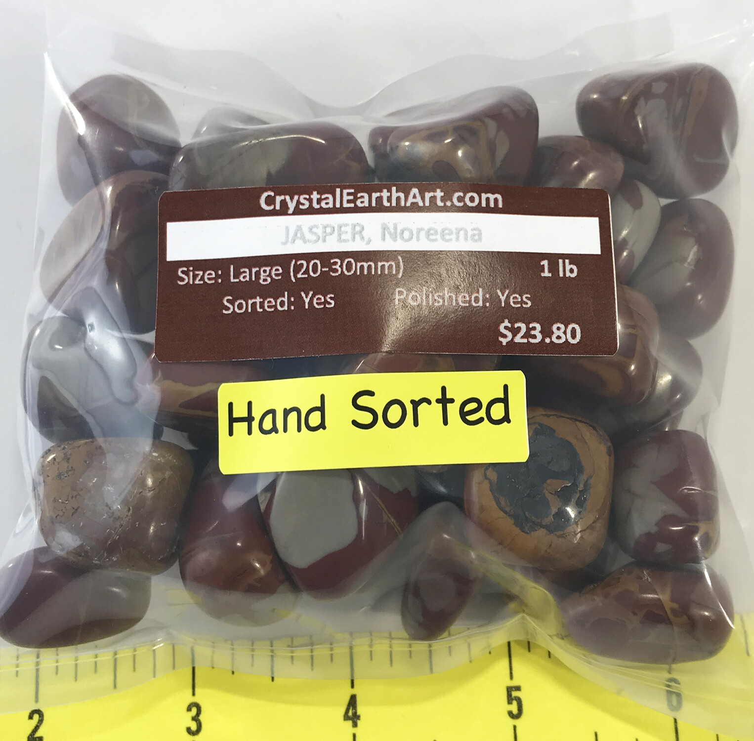 JASPER Noreena Large (20-30mm) polished stones. 1 lb HAND SORTED