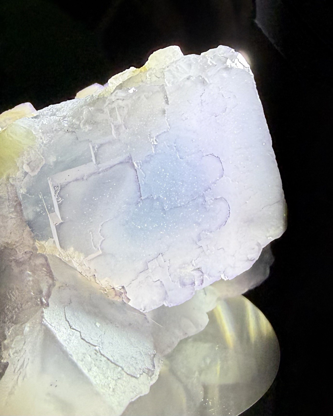 Crystal 96g Purple Blue Clear Fluorite Cluster Cube Specimen Mineral Raw