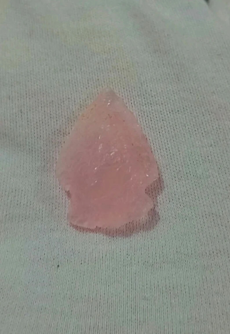 Rose Quartz Arrowhead 1-1.25″ Healing Crystal for Love, Compassion & Peace