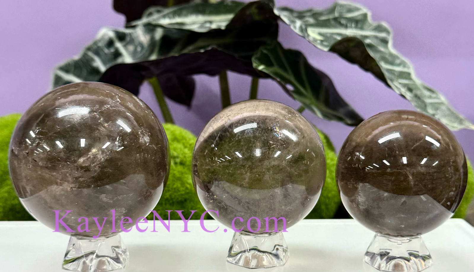 Wholesale Lot 3-4 pcs Natural Smoky Quartz Sphere Crystal Healing Energy