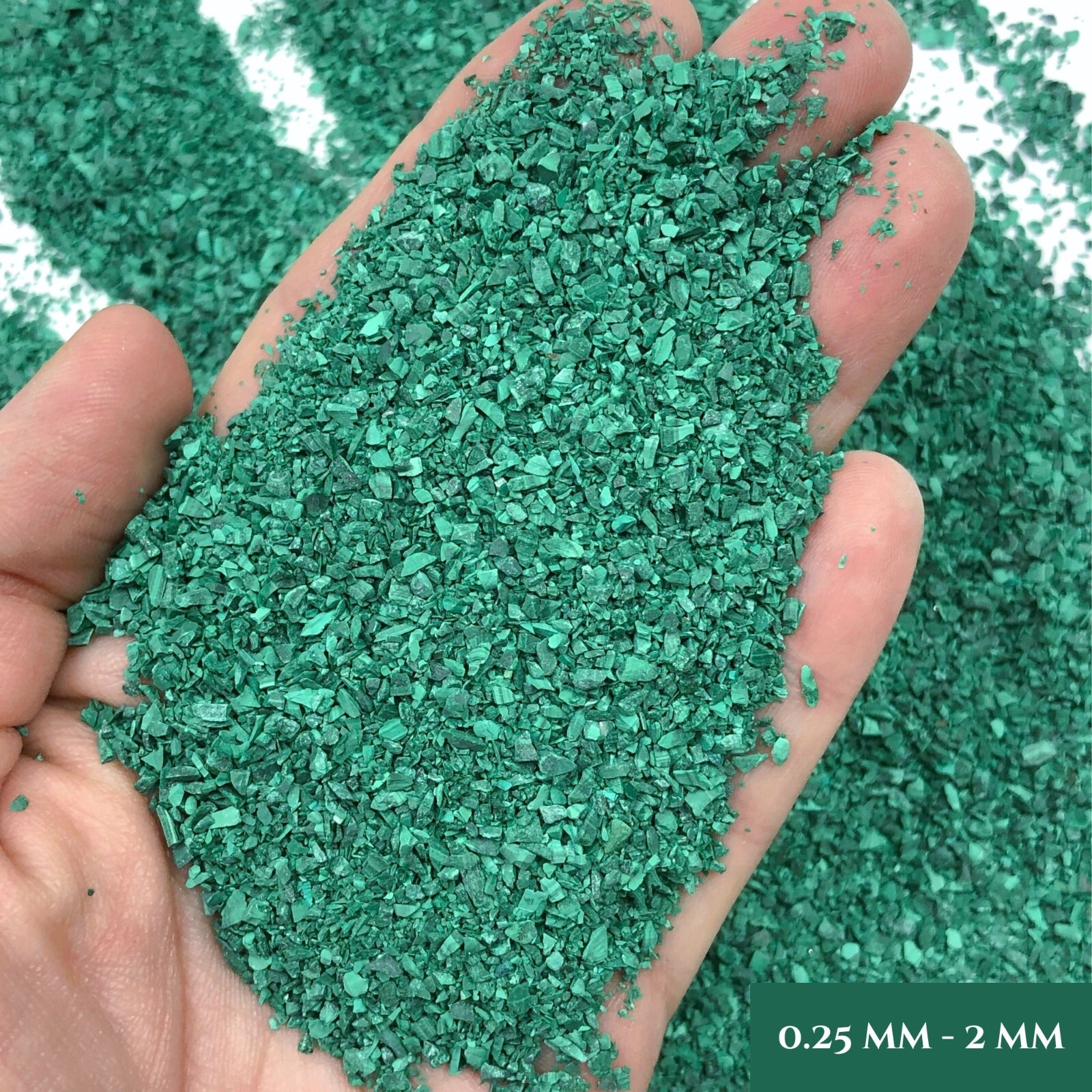 Crushed Green Malachite Sand for Woodworking & Ring Inlay, Resin Art, Jewelry